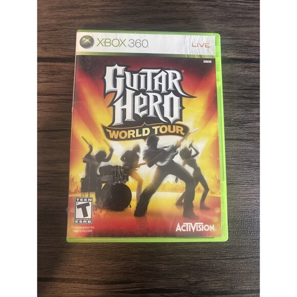 XBOX 360 GUITAR HERO WORLD TOUR Live Complete In Box Manual Included Activision - Picture 1 of 5